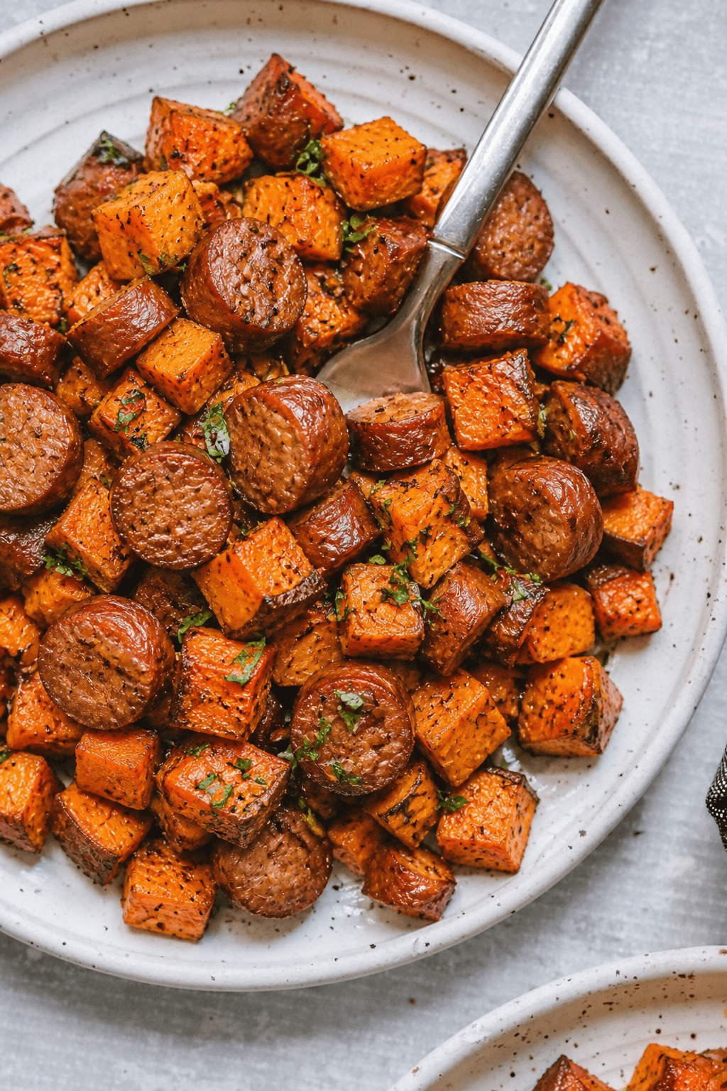 Sheet Pan Sausage and Sweet Potatoes - Balanced Healthy Meals