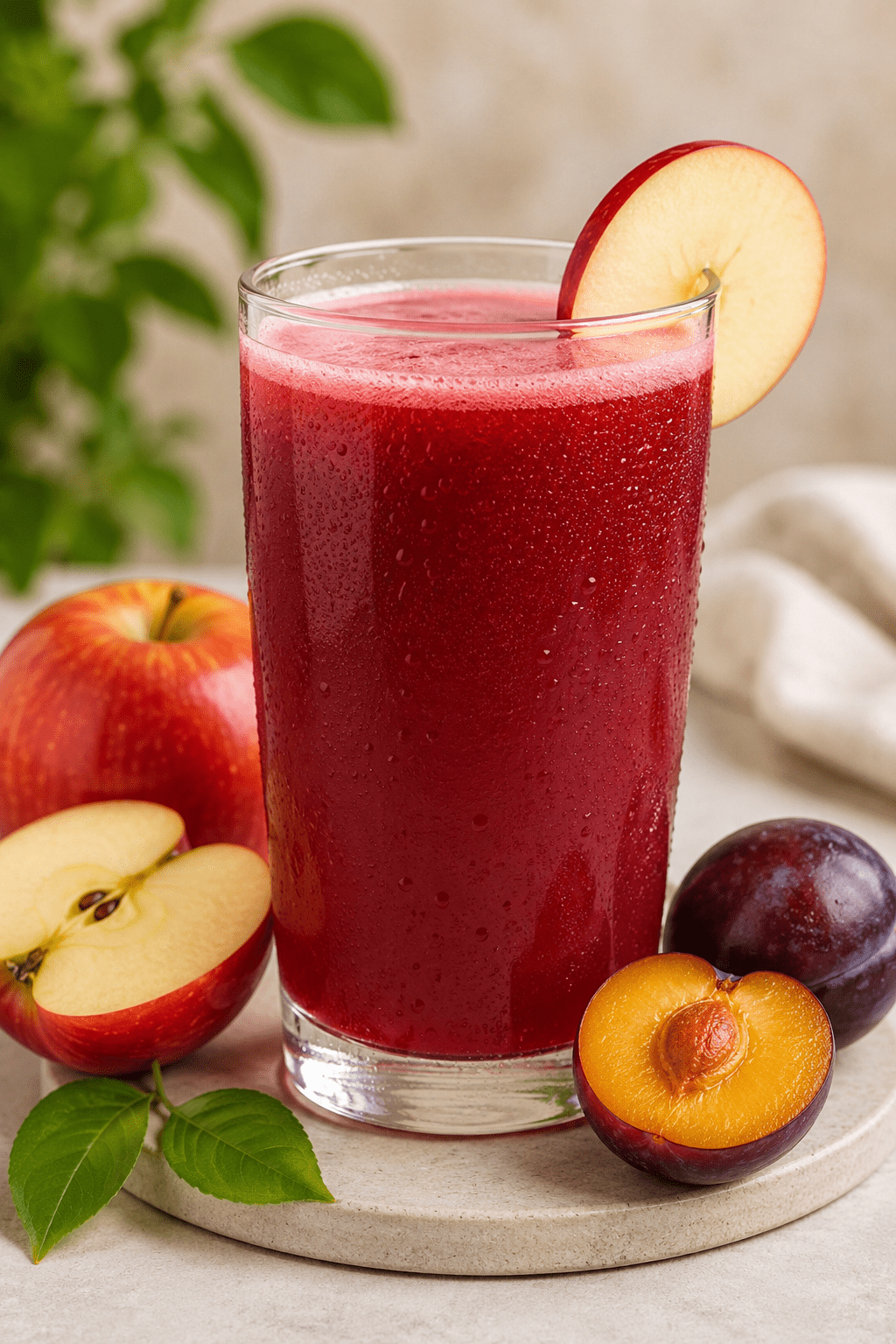 Apple plum juice - Balanced Healthy Meals