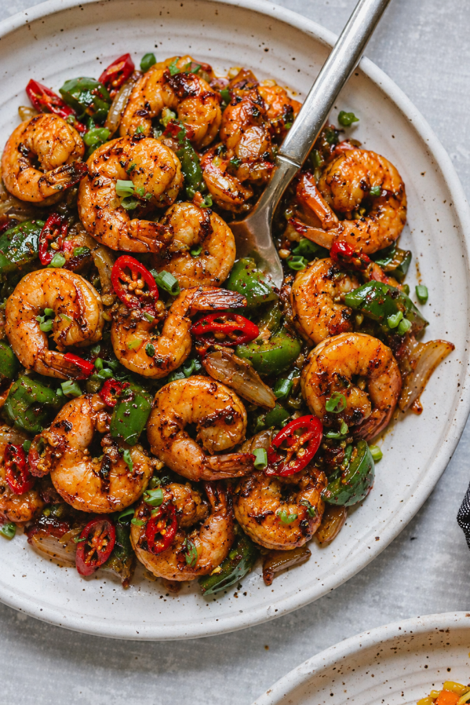 Sizzled Chilli Shrimps - Balanced Healthy Meals