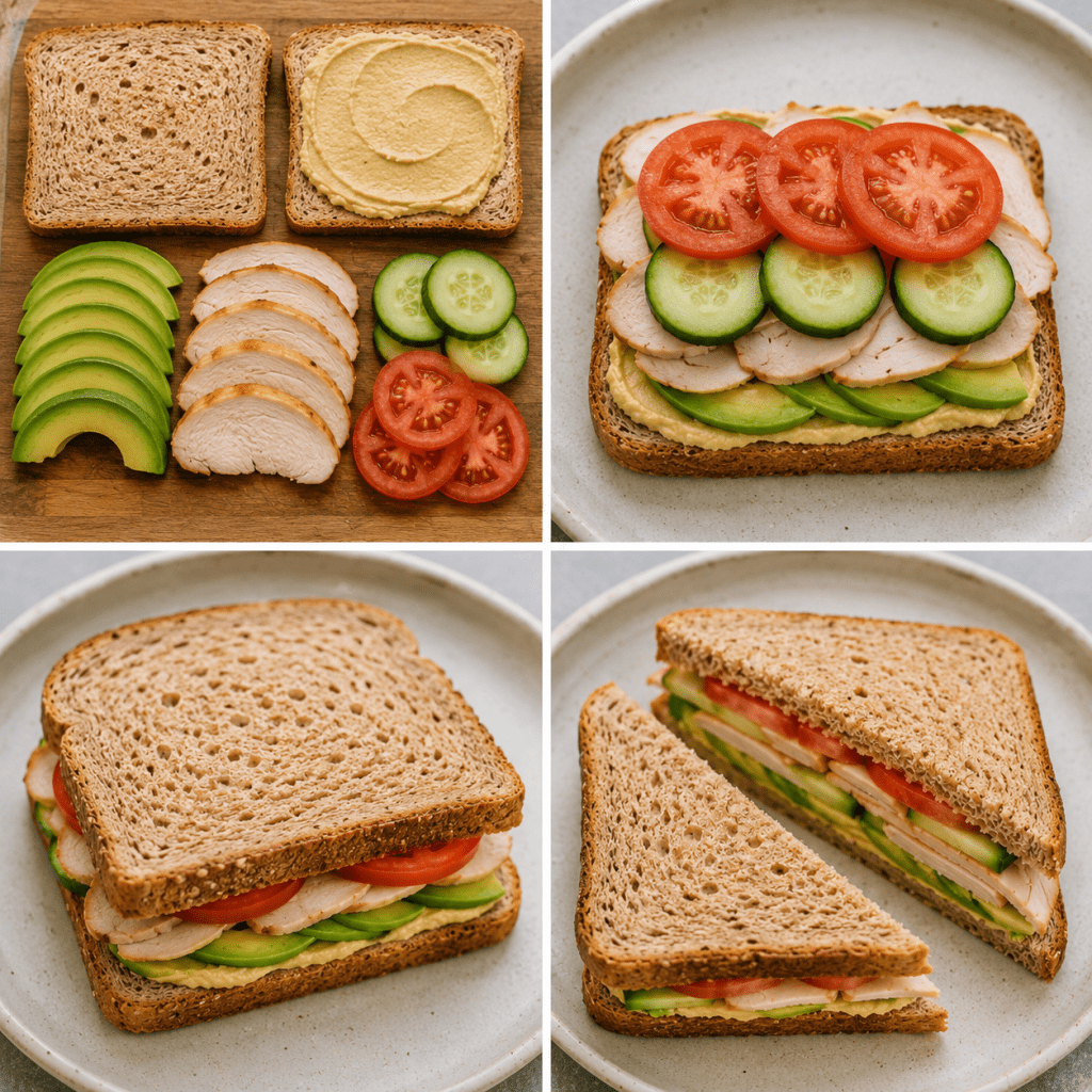 Step by step on making Nutritious bread sandwich