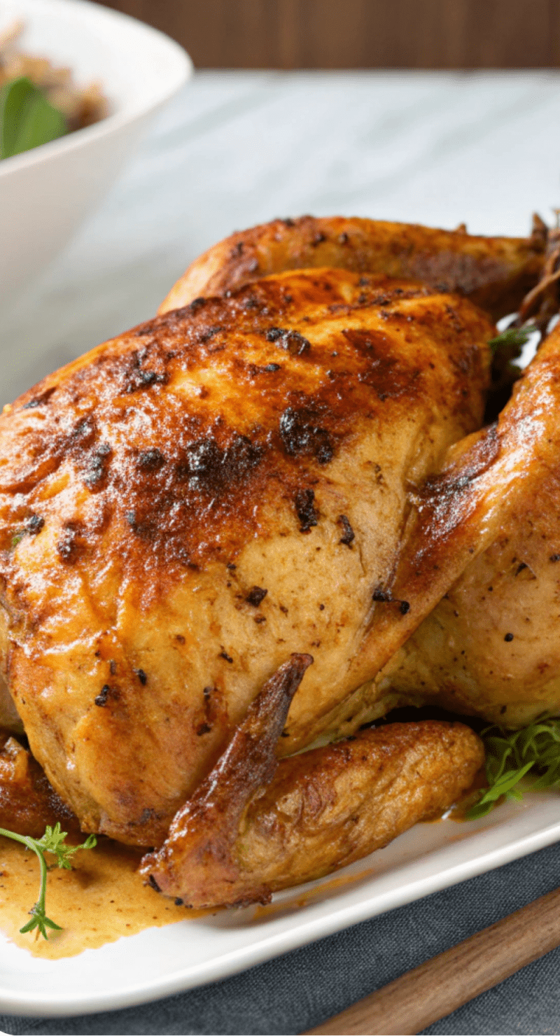 Oven Baked Whole Chicken Recipe - Balanced Healthy Meals