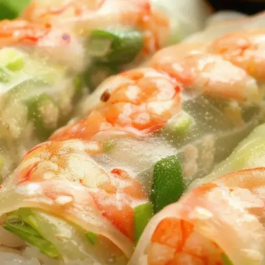shrimp spring rolls with peanut sauce