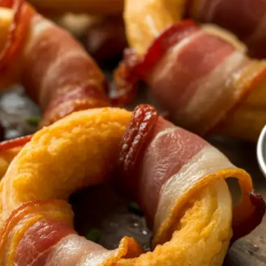 bacon wrapped onion rings