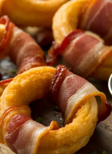 bacon wrapped onion rings