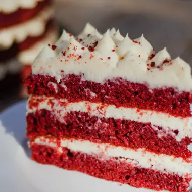 red velvlet roll cake