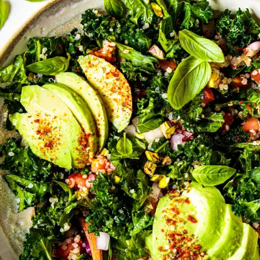 kale and brussel sprout salad