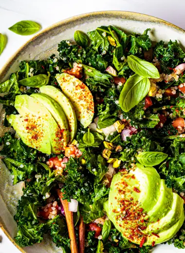 kale and brussel sprout salad