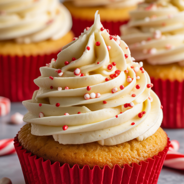 candy cane cupcakes