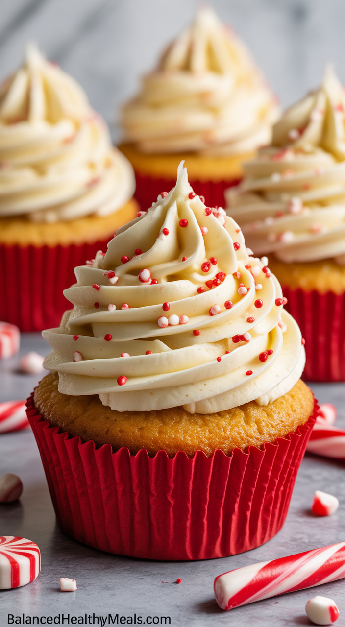 Candy Cane Cupcakes
