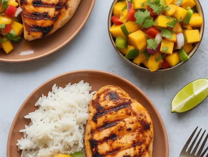 Mango Chicken Rice Bowl