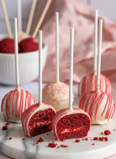 red velvet cake pops