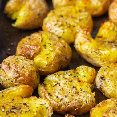 smashed potatoes