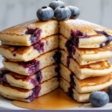 greek yougurt blueberry pancakes