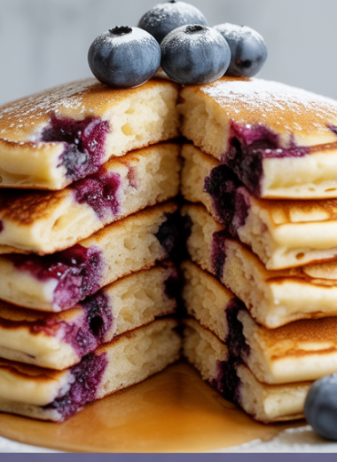 greek yougurt blueberry pancakes