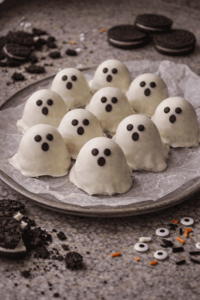 Ghost Oreo Truffles - Balanced Healthy Meals
