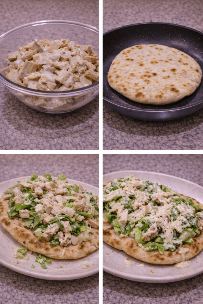 How To Make Chicken Caesar Flatbread