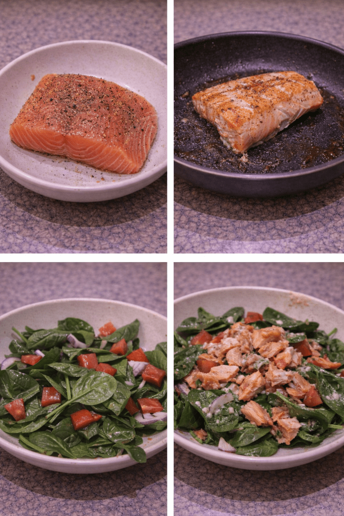 How To Make Salmon Spinach Salad