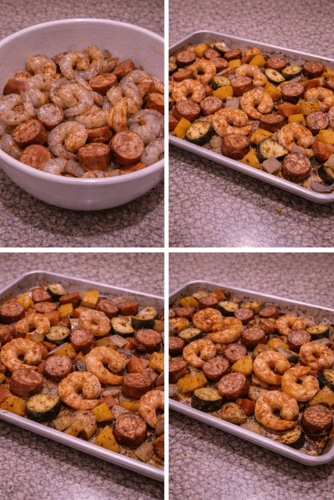 shrimp and sausage sheet pan