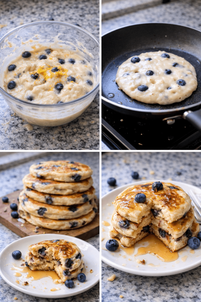 How To Make Blueberry Lemon Pancakes