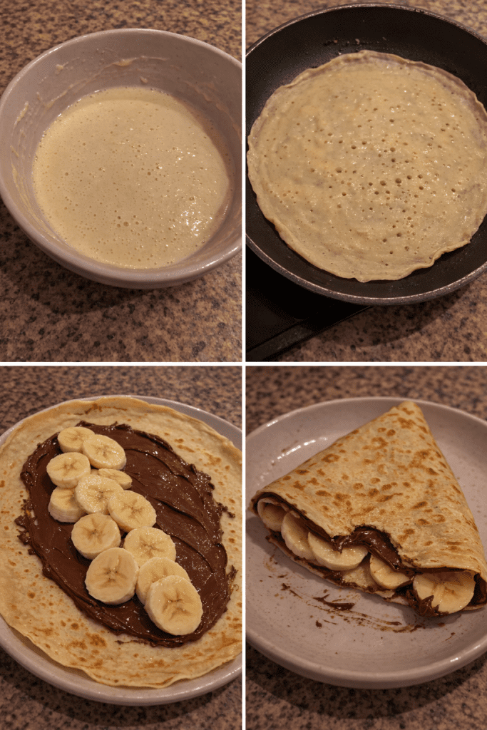 Nutella Banana Crepes