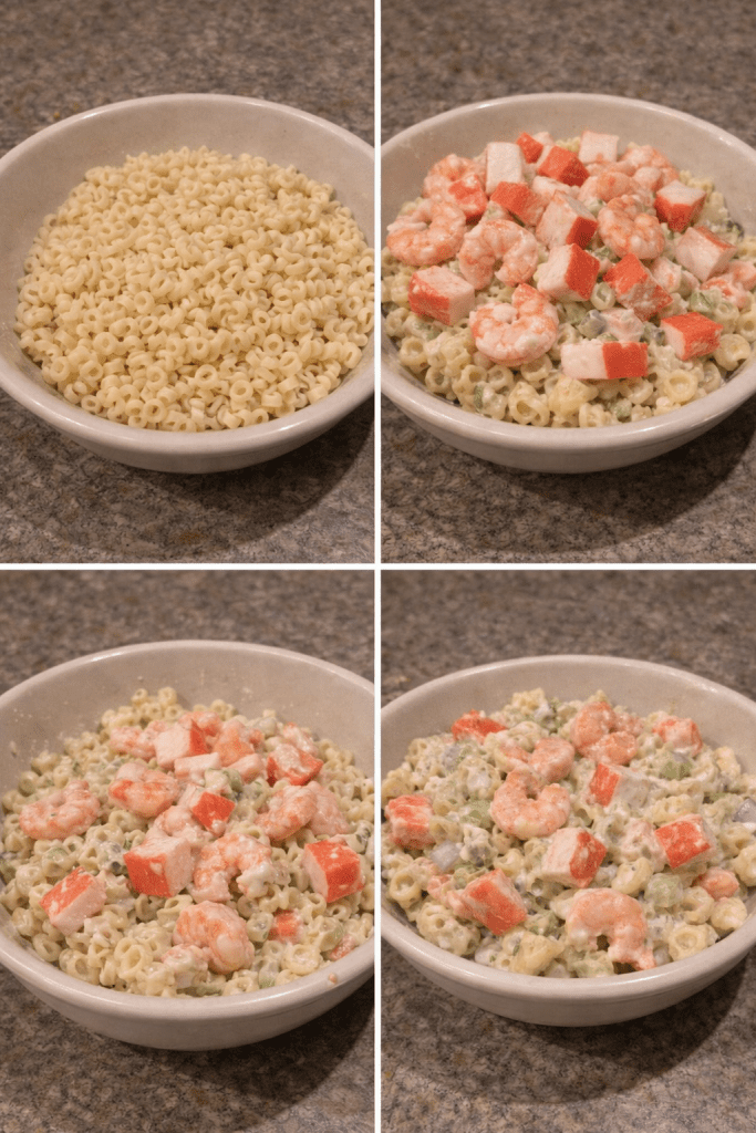 how to make seafood pasta salad