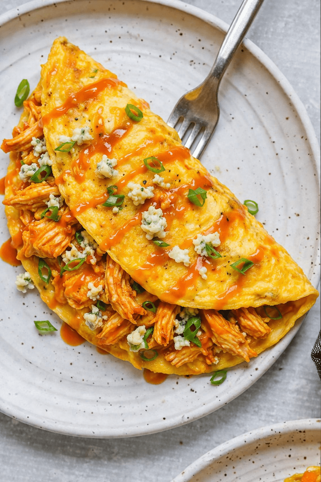Buffalo Chicken Omelette - Balanced Healthy Meals