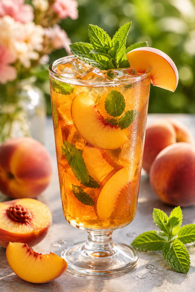 In Peah Mints Peach Mint Iced Tea - Balanced Healthy Meals